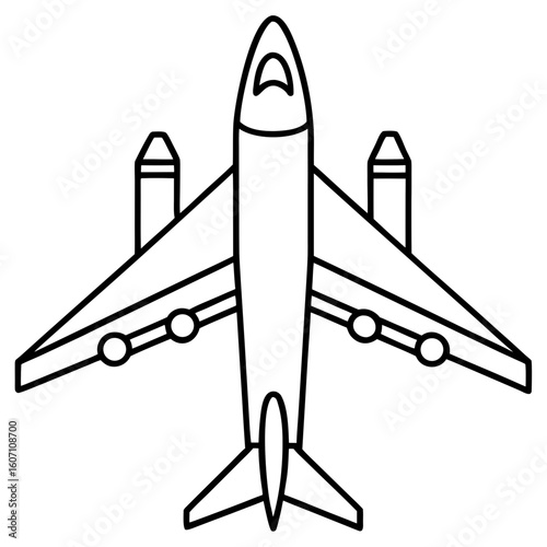 AirPlan line art vector