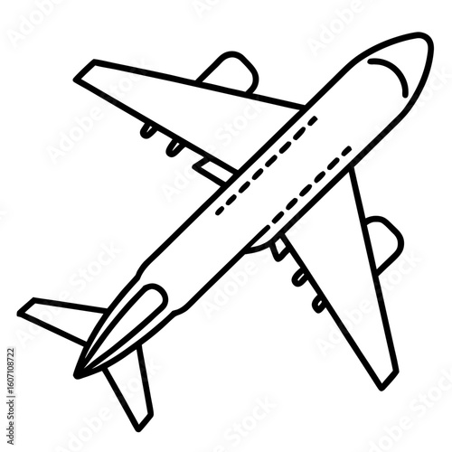 AirPlan line art vector