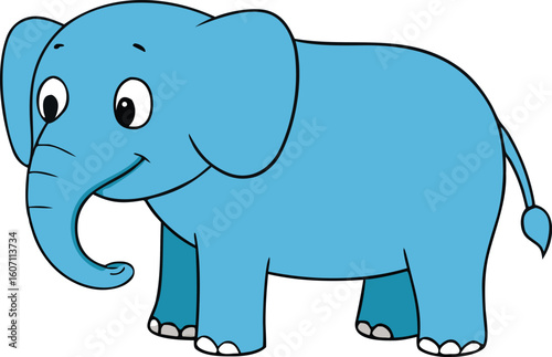 elephant full body clipart vector