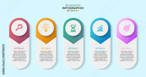 Colorful Business Step Infographic