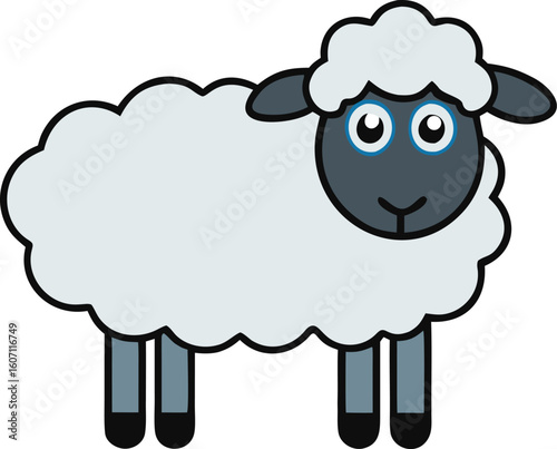 sheep full body clipart vector