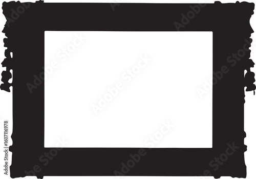 Timeworn Ivy frame in silhouette white backgrpound.