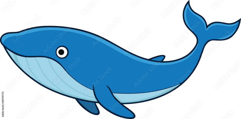 Obraz premium whale full body clipart vector