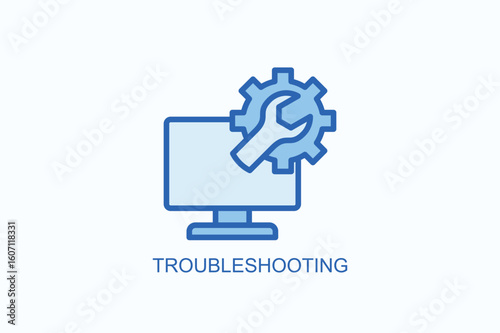 Troubleshooting Icon Or Logo Isolated Vector Illustration