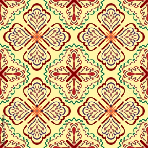 seamless pattern with flowers . Design for carpet ,curtains, texture, background, backdrop, fabric, wallpaper,  clothing  and wrapping.
