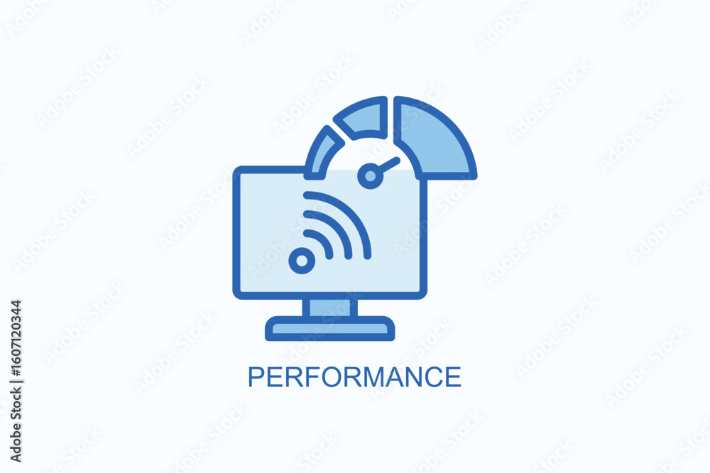 Fototapeta premium Performance Icon Or Logo Isolated Vector Illustration