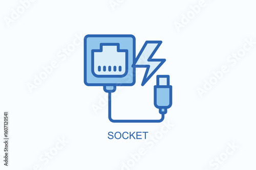 Socket Icon Or Logo Isolated Vector Illustration