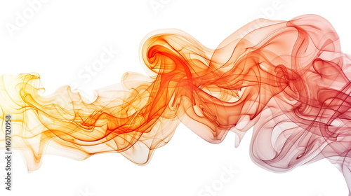 red smoke on white background