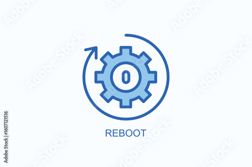 Reboot Icon Or Logo Isolated Vector Illustration