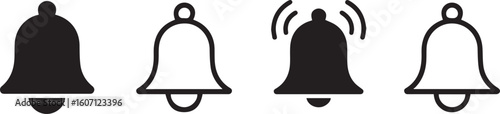 minimalist bell notification icon vector in ai eps jpeg png formats for modern web mobile app ui design