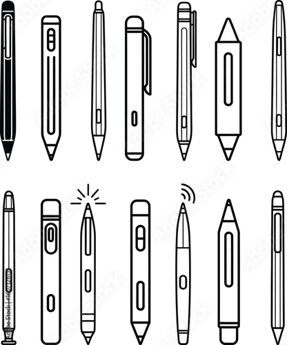 Collection of Various Stylus Pens for Tablets and Smartphones