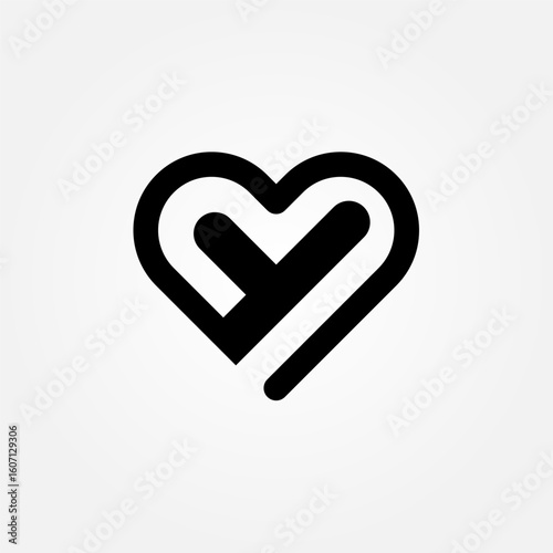 Love and affection icon symbol illustration vector eps10 logo template design 