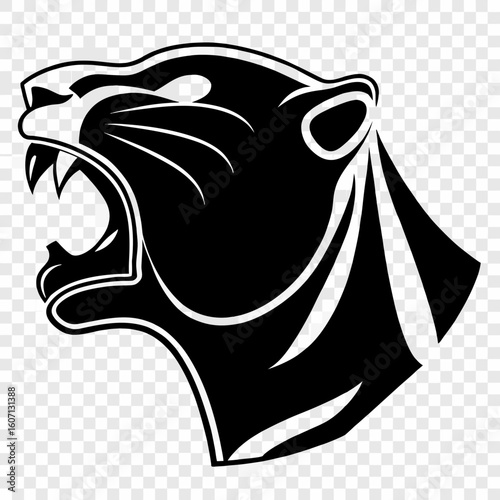 Black tribal animal illustration featuring the heads of a wolf, an eagle, and a lion, perfect for a striking tattoo design or a powerful wildlife logo