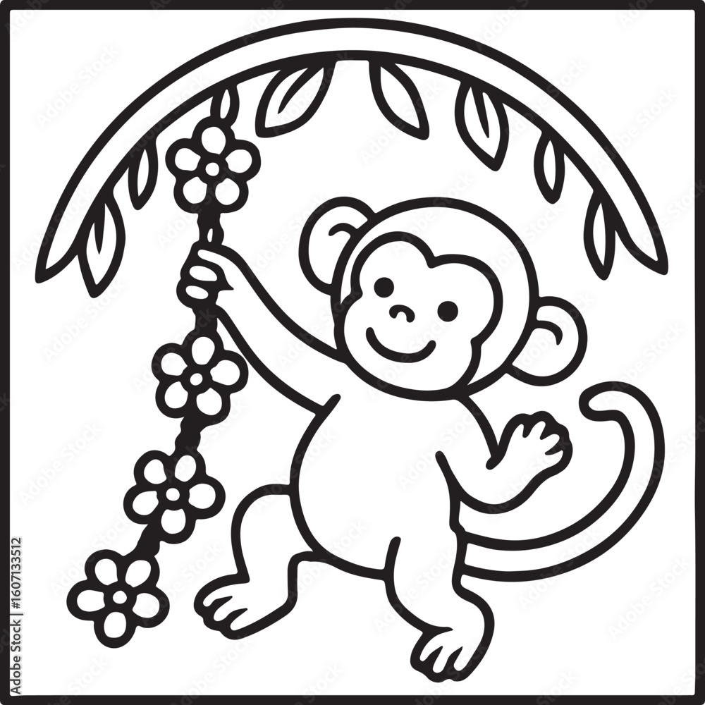 Obraz premium Cozy Moments Bold Line Coloring Page – Relaxing Hygge-Inspired Illustration