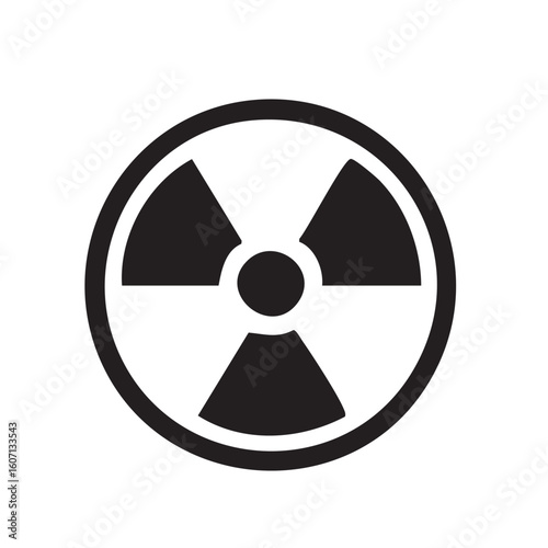 Radiation Hazard Icon – Nuclear Warning Vector