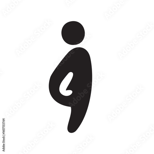 Pregnant Woman Icon – Vector Illustration for Maternity