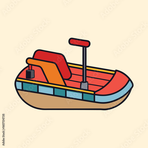 vector illustration of pedal boat