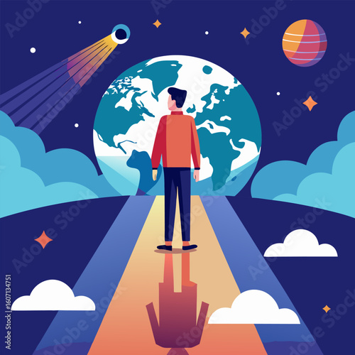 man in space