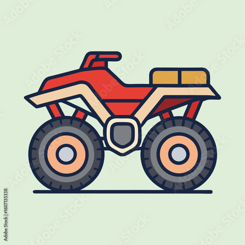 vector illustration of quad bike