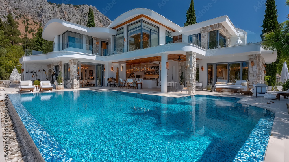 Fototapeta premium Modern and luxurious mansion