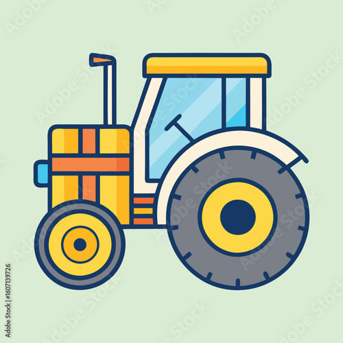vector illustration of a tractor