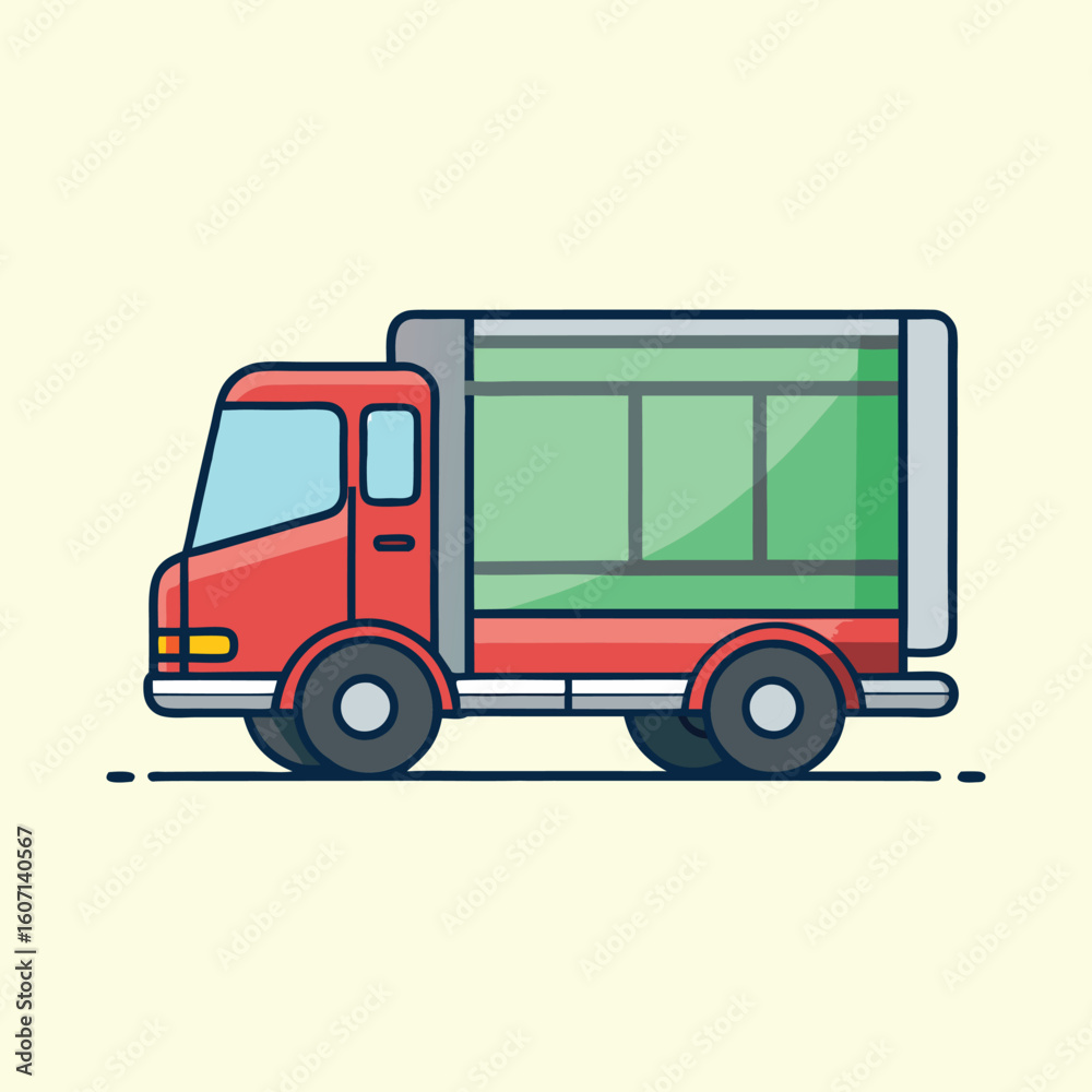 Fototapeta premium vector illustration of a truck commercial