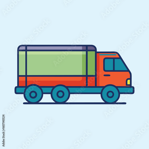 vector illustration of a truck commercial