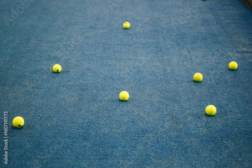 Padel court with ball — modern sports facility ready for play