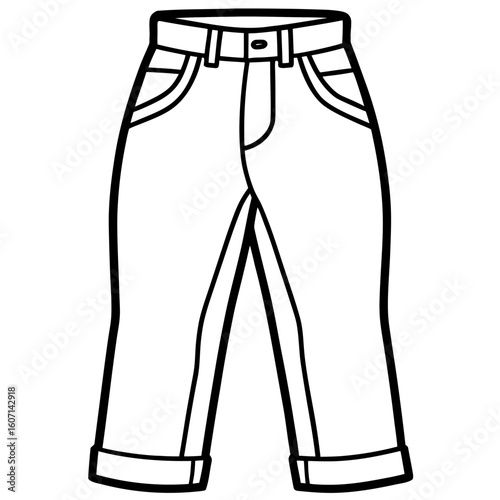 Jeans illustration – clean vector art style