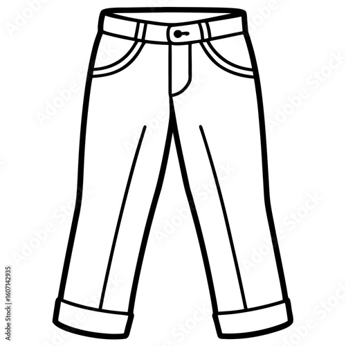 Jeans illustration – clean vector art style