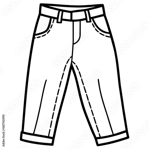 Jeans illustration – clean vector art style