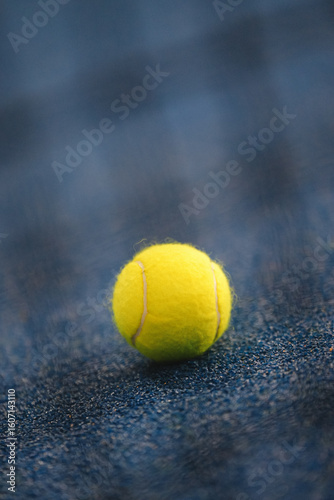 Padel court with ball — modern sports facility ready for play