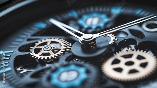 Wallpaper Mural Intricate Mechanical Watch Gear Close-Up showing Detailed Movement and Craftsmanship in a Classic Timepiece Design Torontodigital.ca
