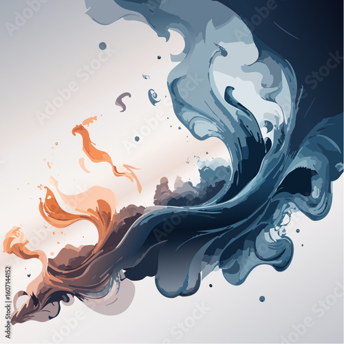 Abstract Splashes of Color and Texture
