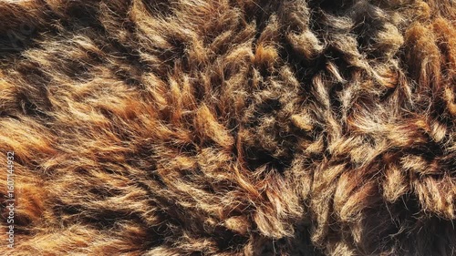 Background and texture of natural brown bear fur.