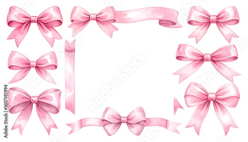 Pink bows and ribbons
