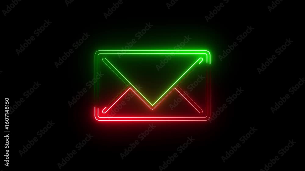 A glowing neon email icon pulses gently, then slides open to reveal a letter. Sparks flicker briefly, highlighting the motion, before it loops with a smooth glow.
A glowing neon email icon pulses gently, then slides open to reveal a letter. Sparks flicker briefly, highlighting the motion, before it loops with a smooth glow.