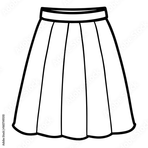 Skirt Outline Vector