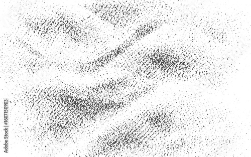 Black chalk pieces and powder flying, explosion effect isolated on white, clipping path.Black grunge texture. Place over any object create black dirty grunge effect.