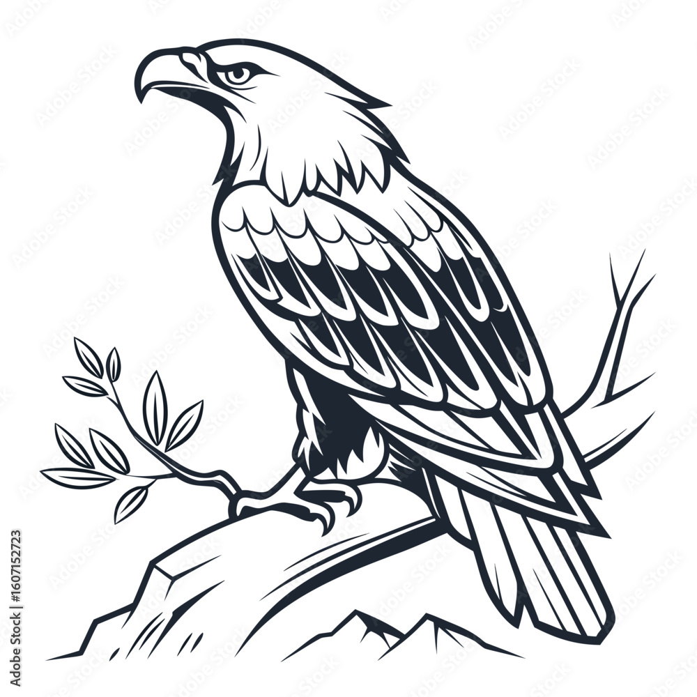 Fototapeta premium eagle on a white background