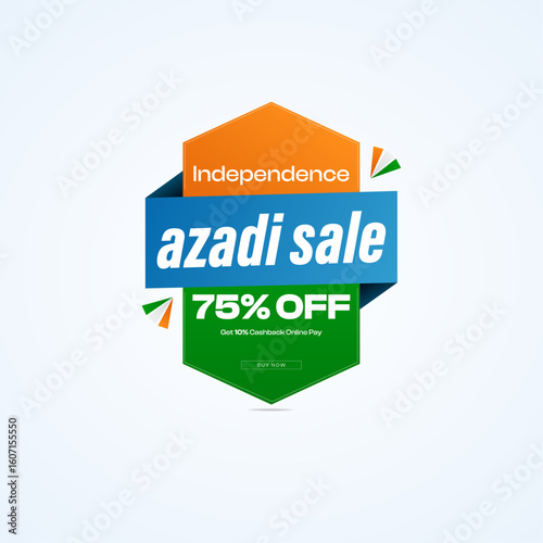 India Republic Day Sale banner for Indian Independence Day celebration with a 75% discount offer.