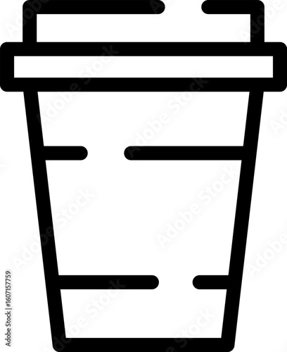Minimalistic Modern Rounded Outline Coffee Togo Icon