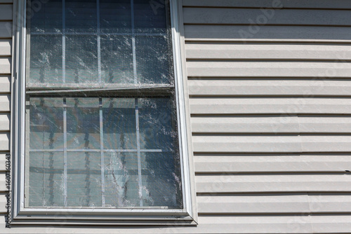 Photography Broken Window Screen From Hailstorm Damage