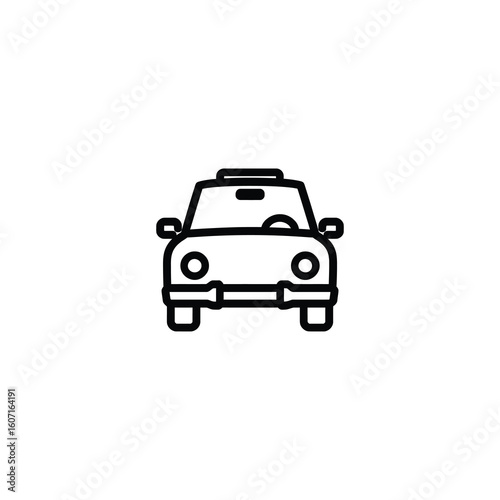 Simple Golf Cart Vector Icon