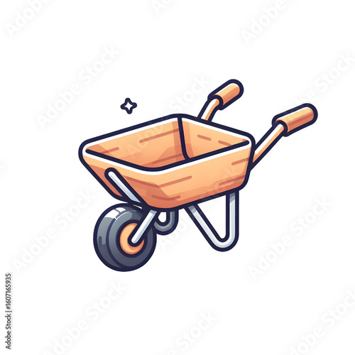 wheelbarrow on transparent background