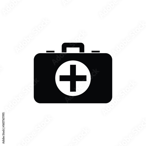First aid icon trendy flat style grey background