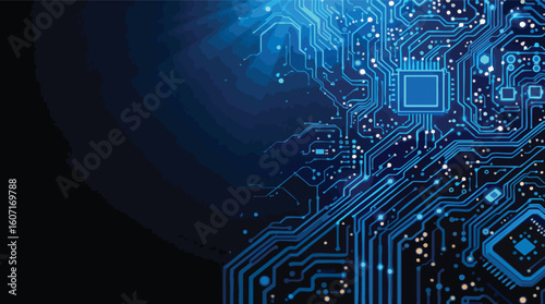 Digital technology circuit board background modern futuristic innovation concept of computing.
