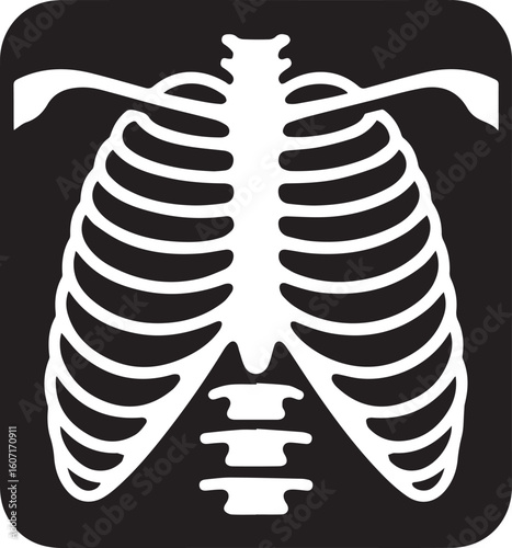 An X-ray image of a human skull featuring a spiral metal spring design