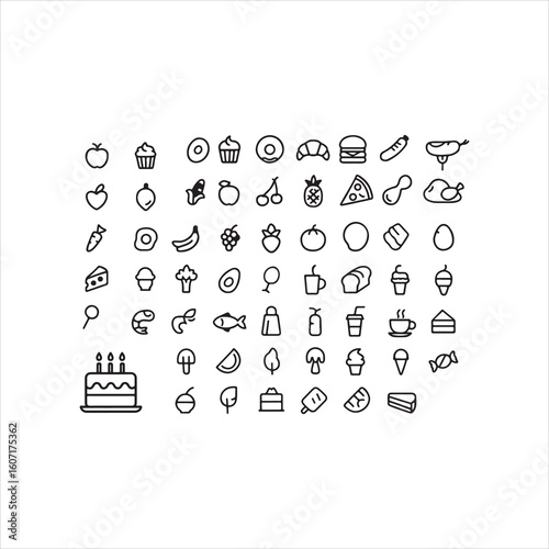 FOOD LINE ICONS