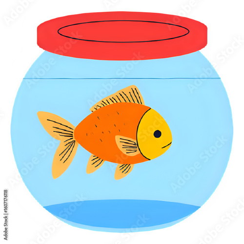 goldfish in a glass